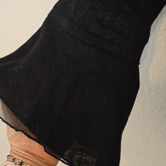 Insight Black Military Style Jacket Blazer Gold Buttons Lace trim size 4 - Picture 3 of 10